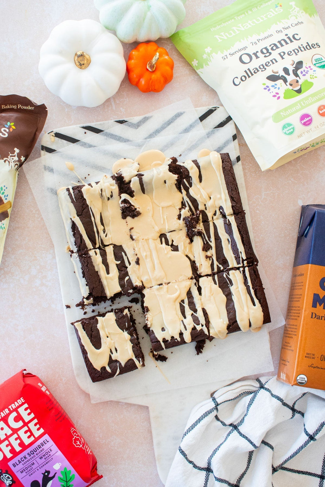 Pumpkin Spice Latte Protein Brownies - Peace Coffee