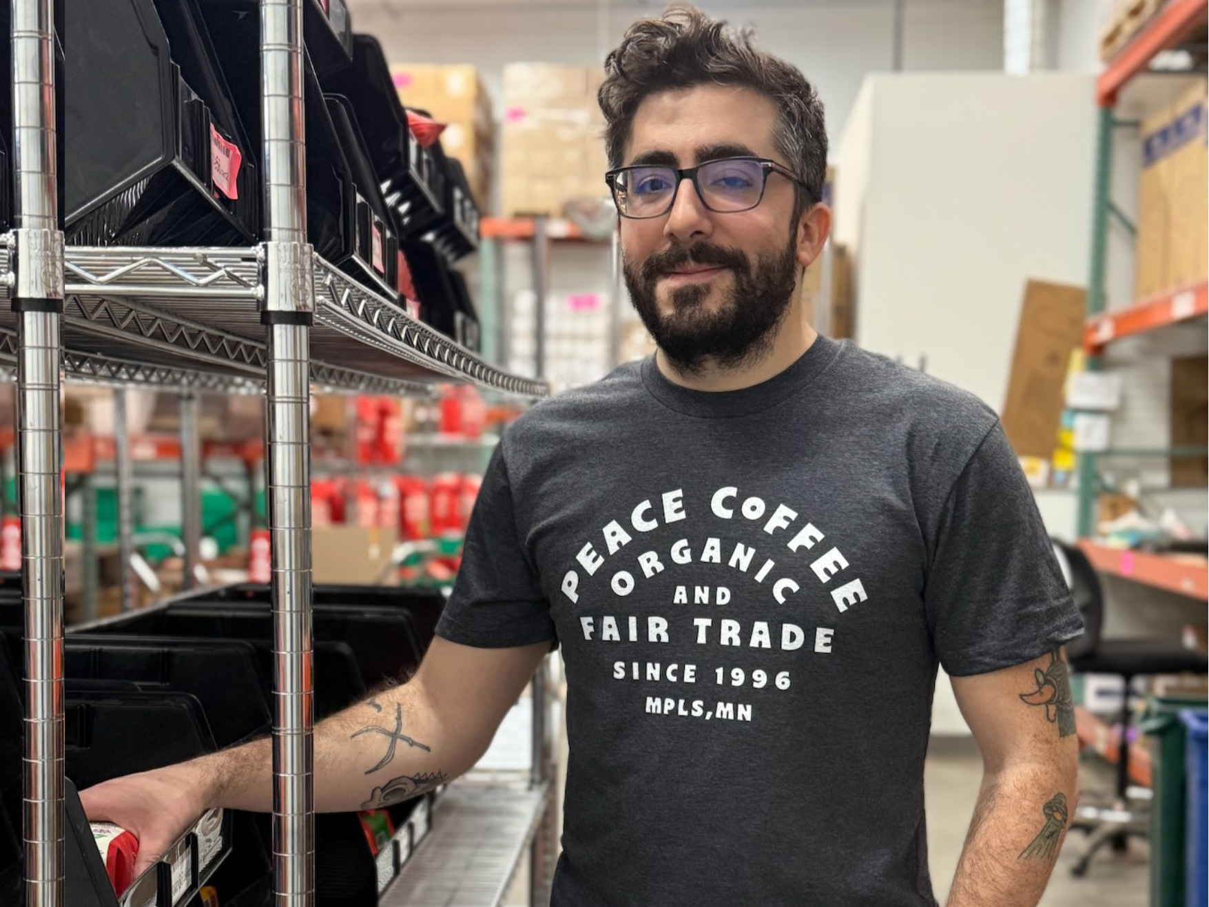 Peace Heather Charcoal Tee