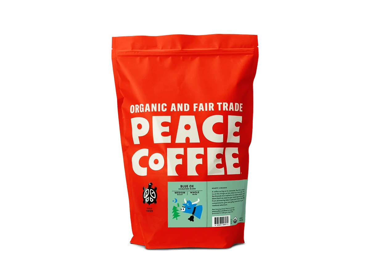 Peace Coffee Blue Ox Medium Roast - Organic & Fair Trade Peace Coffee Blue Ox Medium Roast - Organic & Fair Trade