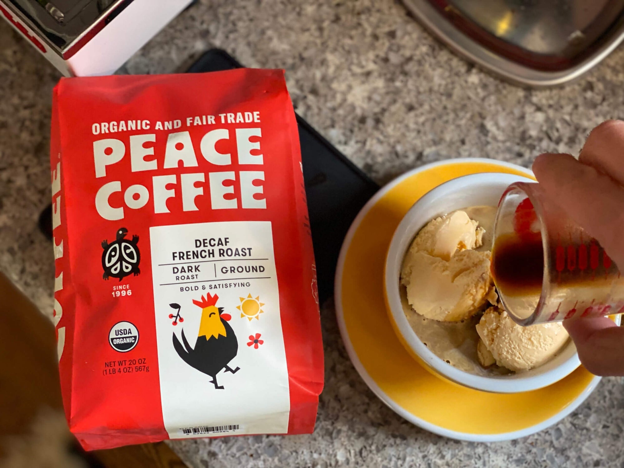 Peace Coffee Decaf French Roast Dark Roast - Organic & Fair Trade