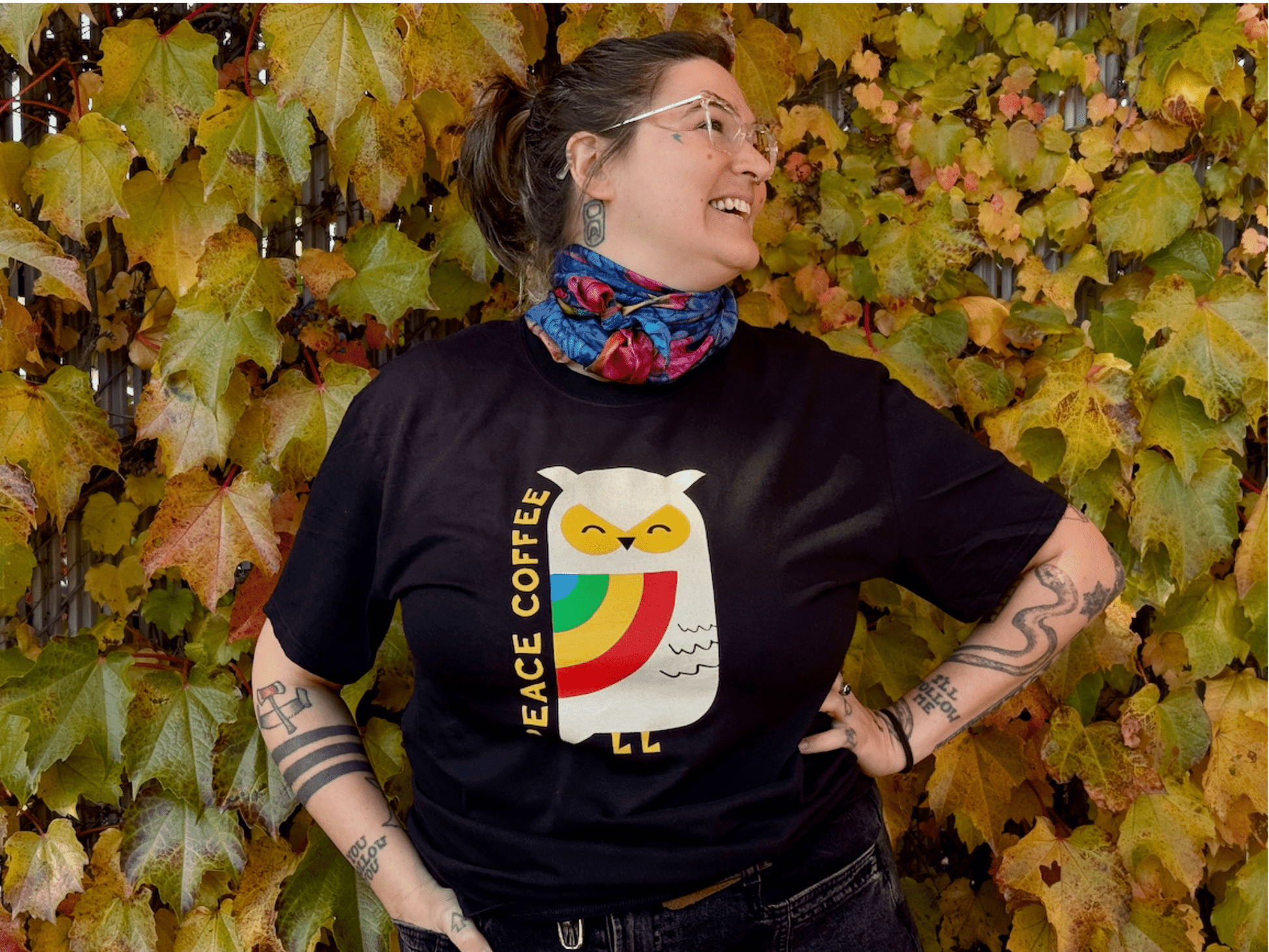 Owl T-Shirt - Peace Coffee