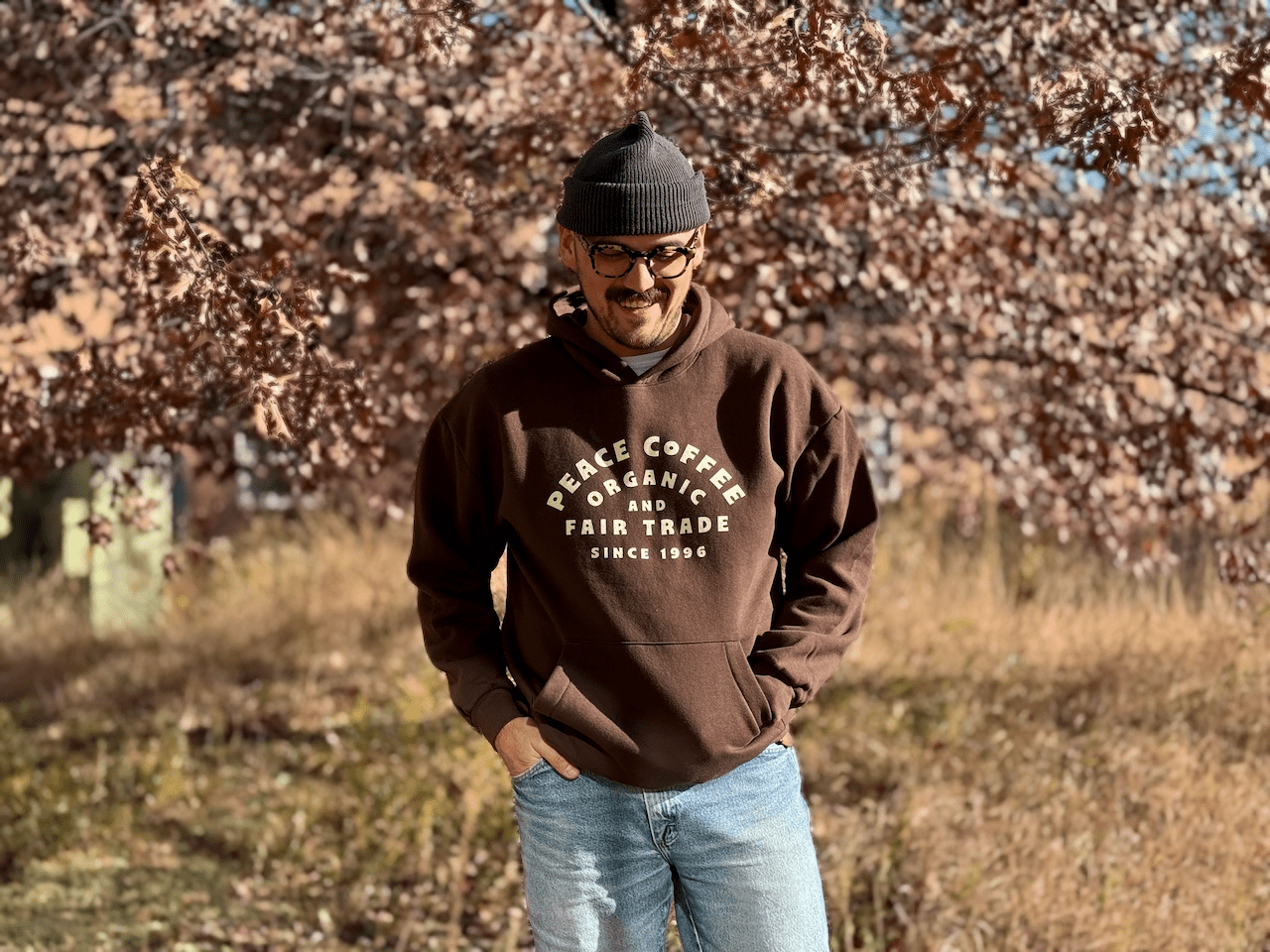 Peace Brown Hoodie - Peace Coffee